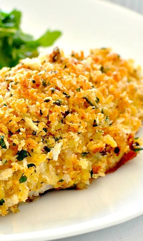 Healthy Parmesan Garlic Crumbed Fish Healthy Parmesan Garlic Crumbed Fish